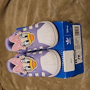 Adidas Size 7K Disney Purple & White Daisy Duck Superstar 360 I Sneakers